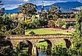 Bridge and townscape of Richmond in Tasmania, Australia