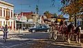  A busy morning in the tourist mecca of historic Beechworth in North West Victoria, Australia. Editorial credit: Norman Allchin via Shutterstock.com. 