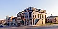 Business district in wabash main street