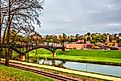 The charming riverside in Galena, Illinois.