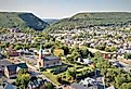 Overlooking downtown Cumberland, Maryland.
