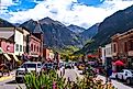 Telluride Colorado Landscape with Passing Summer Rain Storm