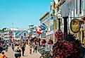 Looking down the main street of Mackinac Island, Michigan. Image credit Michael Deemer via Shutterstock