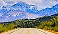 Driving the George Parks Highway near Denali National Park and Preserve in Alaska.