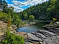Little River Falls in Fort Payne, Alabama. Editorial credit: VioletSkyAdventures / Shutterstock.com