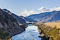 White mountain river in Altai. Altay where Russia, China, Mongolia, and Kazakhstan come together, and where the rivers Ob and Irtysh have their headwaters. Image credit saltat007 via Shutterstock. 