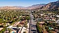 Aerial view of downtown Palm Springs, California.