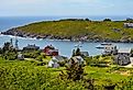 Summer day on Monhegan Island Maine.