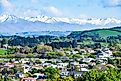 Aerial view of Oamaru, New Zealand.