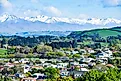 Aerial view of Oamaru, New Zealand.