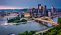 Pittsburgh sits at the confluence of three rivers necessitating its many bridges.