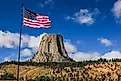 Devils Tower National Monument near Sundance, Wyoming.