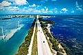 Highway through Florida Keys.