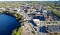 Aerial view of Menomonie, Wisconsin.