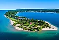 Little Traverse Bay Lighthouse in Harbor Springs, Michigan. Editorial credit: Dennis MacDonald / Shutterstock.com.