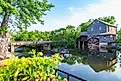 Beautiful landscape of Old Mill in Pigeon Forge, Tennessee.