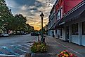Scenic view of historic downtown Eufaula, Alabama at sunset. Image credit JNix via Shutterstock