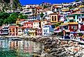The beautiful, colorful coastal town of Parga, Greece.