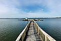 Lake Dora Pier under a blue sky: Mount Dora, Florida