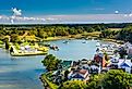 Overlooking Chesapeake City, Maryland.