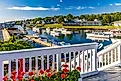 Beautiful harbor in Ogunquit, Maine.           