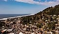 Oregon Coast Highway 101 winding through the town of Yachats. Manuela Durson / Shutterstock.com