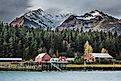 View of the coast along Haines in Alaska.