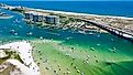 Perdido Pass full of boats in Orange Beach, Alabama.