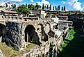 Ruins of the ancient archaeological site in Herculaneum, Italy.