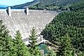 Hungry Horse Dam on Flathead River, Montana.
