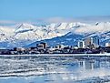 Anchorage, Alaska in the wintertime.