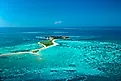 Aerial view of Dry Tortugas National Park, Fort Jefferson, Florida.