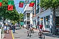 A busy day in Commercial Street in Provincetown, Massachusetts. Image credit Rolf_52 via Shutterstock 