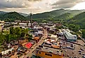 Aerial view of Gatlinburg, Tennessee. Editorial credit: Bilanol / Shutterstock.com