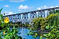 The Hi-Line Bridge over the Sheyenne River in Valley City, North Dakota.