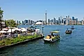 View from Centre Island at Toronto Skyline with CN Tower. Editorial credit: Fotogro / Shutterstock.com