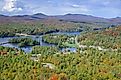 Village of Long Lake in the Adirondack Park, New York.