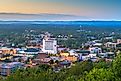aerial view of town in arkansas