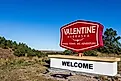 Welcome sign to Valentine, Nebraska. Editorial Credit: Jeff Morgan, Shutterstock.com