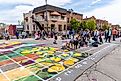 Chalk the Walk Event in Mount Vernon, Iowa. Image credit: Jessica Connery / Shutterstock.com.