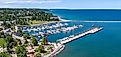 Overlooking the Waterfront Park in Petoskey, Michigan.