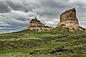 Courthouse and Jail Rocks near Bridgeport, Nebraska.