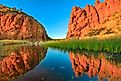 The Finke River cutting through Glen Helen Gorge in the Australian Outback. Credit: Benny Marty / Shutterstock.com