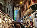 Another crowded evening in the street beneath Galata Tower. Image Credit: Andrew Douglas