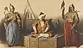 Osman, an independent Emir, on his Takht. Via Wikimedia Commons/Milli Kütüphane, Public Domain.