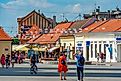 Main street in Croatian town Djakovo. 