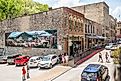 Main Street in Eureka Springs, Arkansas. Image credit EurekaSpringsAR, CC BY-SA 4.0 <https://creativecommons.org/licenses/by-sa/4.0>, via Wikimedia Commons