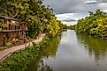 Scenic river running through Medicine Park, Oklahoma.