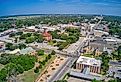 Aerial view of Gonzales, Texas.