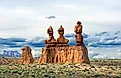 Hoodoo formations in Goblin Valley State Park, Utah